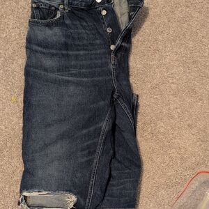 Everlane Blue Destroyed Jeans with Vintage Fade